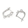 SHEGRACE Brass Micro Pave Cubic Zirconia Hoop Earring Findings XGRQ79246-932P-2