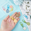 HOBBIESAY 8Pcs 8 Colors Enamel Smiling Face Pendant Decorations FIND-HY0002-67-3