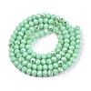 Electroplate Opaque Solid Color Glass Beads Strands LS-EGLA-A044-P4mm-L14-3
