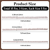 15Pcs 3 Styles Plush Craft Doll Eyelashes Strips DOLL-CP0001-07B-2