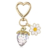 Acrylic Strawberry Pendant Decoration HJEW-SW00120-03-12