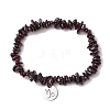 Natural Garnet Stretch Bracelets BJEW-JB11147-10-1