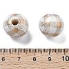 Christmas Printed Schima Wood European Beads WOOD-G023-18A-3