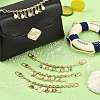4Pcs 4 Styles Alloy Rhinestone with Acrylic Pearl Bead Charm Cable Chain Bag Decorative Chains HJEW-FS00060-01-6