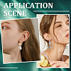 32Pcs 4 Colors Brass Micro Pave Cubic Zirconia Screw Clip-on Earring Findings KK-SC0005-55-5