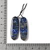 2Pcs Natural Lapis Lazuli Pendants G-A228-02C-3