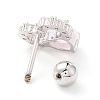 Double Heart Cat Eye Stud Earrings for Women LS-EJEW-A065-13P-2