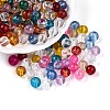 Baking Painted Transparent Glass Beads DGLA-Q022-8mm-M-1