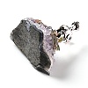 Natural Tourmaline Cluster & Alloy Miner Model Ornament DJEW-D002-07AS-02-4