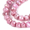 Anti-Tarnish Dyed Rondelle Glass Beads Strands EGLA-T021-3mm-17-14-3