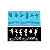 Music Note & Ballet Dancer Food Grade Silhouette Statue Silicone Mat Moulds MUSI-PW0003-02-5