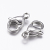 Tarnish Resistant 316 Surgical Stainless Steel Lobster Claw Clasps 316-FL12A-2