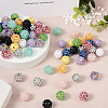  96Pcs 12 Colors Resin Rhinestone Beads RESI-TA0002-29-5
