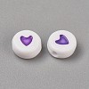 Acrylic Enamel Beads OACR-WH0003-04G-1
