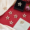 8Pcs Star Alloy Rhinestone Lapel Pinks for Backpack Clothes JEWB-DC0001-35G-5