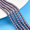 Baking Painted Pearlized Glass Pearl Bead Strands HY-N002-4mm-A14-1