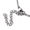 304 Stainless Steel Beaded Necklaces NJEW-H210-B-P-4