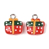 Christmas Theme Opaque Resin Pendants RESI-S08-01D-1