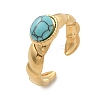 Natural Turquoise Finger Rings LS-RJEW-Q006-01G-G-2