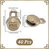 40Pcs Brass Bell Charms KK-UN0005-55-3