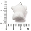 Anmial Theme Flocking Opaque Resin Pendants RESI-G130-01A-3