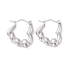 304 Stainless Steel Heart Hoop Earrings for Women EJEW-G293-20P-1
