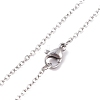 Natural Rose Quartz Bullet Pendant Necklaces NJEW-JN03870-01-5