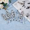 SUPERFINDINGS 6Pcs 6 Style ABS Easter Decoration Sticker DIY-FH0006-22-4