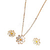 Daisy Alloy Enamel Pendant Necklaces & Dangle Earring Set for Women FS-WG3EF09-01-5