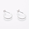 925 Sterling Silver Stud Earrings EJEW-AA00271-05P-1