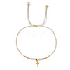 Natural Moonstone Braided Bead Bracelets KA2676-1-1
