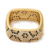 Rack Plating Square Brass Cubic Zirconia Rings for Women RJEW-S242-06G-2