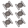 6 Sets Zinc Alloy Side Release Buckles FIND-BC0019-63B-1
