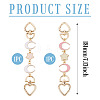 2Pcs 2 Colors Alloy White and Red Enamel Moon Star Bag Extender Chains HJEW-TAC0137-3