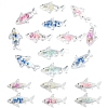 12Pcs Transparent Luminous Acrylic Pendants TACR-YW0003-43-1