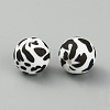 Leopar Print Pattern Silicone Beads SIL-TAC0003-06C-1