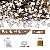 500Pcs Brass Hotfix Iron On Rivets KK-SP0002-60S-2