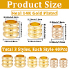120Pcs 3 Styles Brass Beads KK-SP0002-64-2