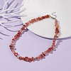 Natural Red Agate Chip Beaded Necklace NJEW-JN03824-04-2
