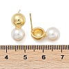 Round Brass Stud Earrings EJEW-H154-01G-5