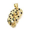 Rack Plating Brass Micro Pave Cubic Zirconia Pendants KK-L226-052G-01-1