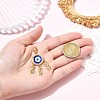 Brass Pave Clear Cubic Zirconia European Dangle Charms KK-CJC0018-08-4