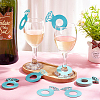 Paper Diamond Ring Wine Glass Charms Tags AJEW-WH0001-71D-5