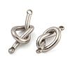 304 Stainless Steel Knot Links Connector Charms STAS-K290-02P-2