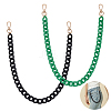 2Pcs Acrlic Curb Chain Bag Extender Chains HJEW-DR00279-1