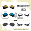 6 Pairs 3 Styles PET Plastic & Paillette Clothing Patches DIY-PH0036-45-2