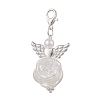 Angel ABS Plastic Imitation Pearl Pendant Decorations HJEW-JM01021-1