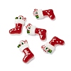 Christmas Themed Opaque Resin Cabochons CRES-P022-04-1