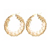 Natural Freshwater Pearl Hoop Earrings for Women EJEW-JE04622-1
