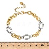 304 Stainless Steel Figaro Chain Bracelets for Women BJEW-A169-09GP-5